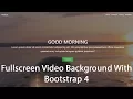 Fullscreen Background With HTML CSS and BOOTSTRAP 4