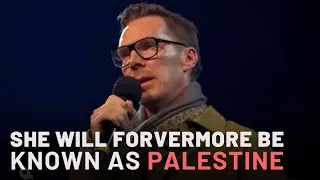 بنديكت كومبرباتش المعروف أيض ا باسم دكتور سترينج يقرأ قصيدة للشاعر الفلسطيني الراحل محمود درويش 