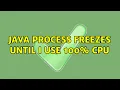 Java process freezes until I use 100 CPU 2 Solutions