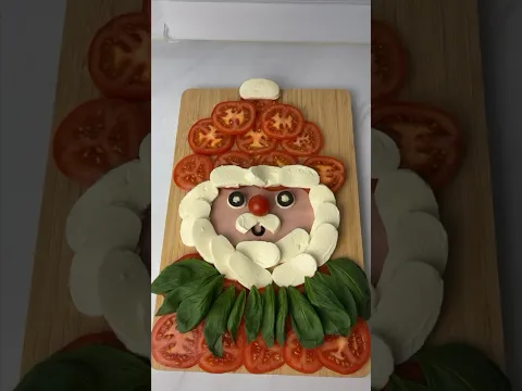 Tomate Mozarella mal anders! 🎅🏼 Probiert es aus! #xmasfood #weihnachten #easyrecipe #santaclaus