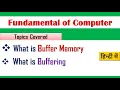 What is Buffer memory in computer What is Buffering