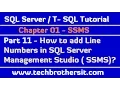 How to add Line Numbers in SQL Server Management Studio SSMS - SQL Server T-SQL Tutorial Part 11