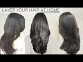 HOW I CUT AND LAYER MY HAIR AT HOME Long layers diy long layers haircut