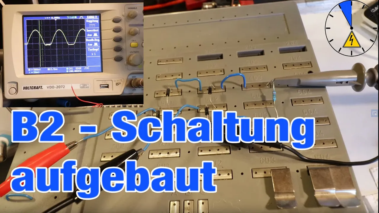 B2 Schaltung Aufgebaut und getestet mit einem Kondensator