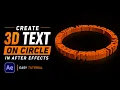 Create a Circular 3D Text Animation in After Effects Easy Motion Graphics Tutorial 2026