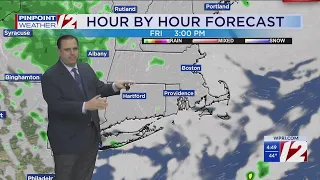 WPRI 12 Weather Forecast for 25 Showers end early trending drier today
