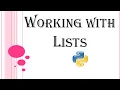 Python Tutorial - Working with Lists in Python Kattral Kaanoli Tamil