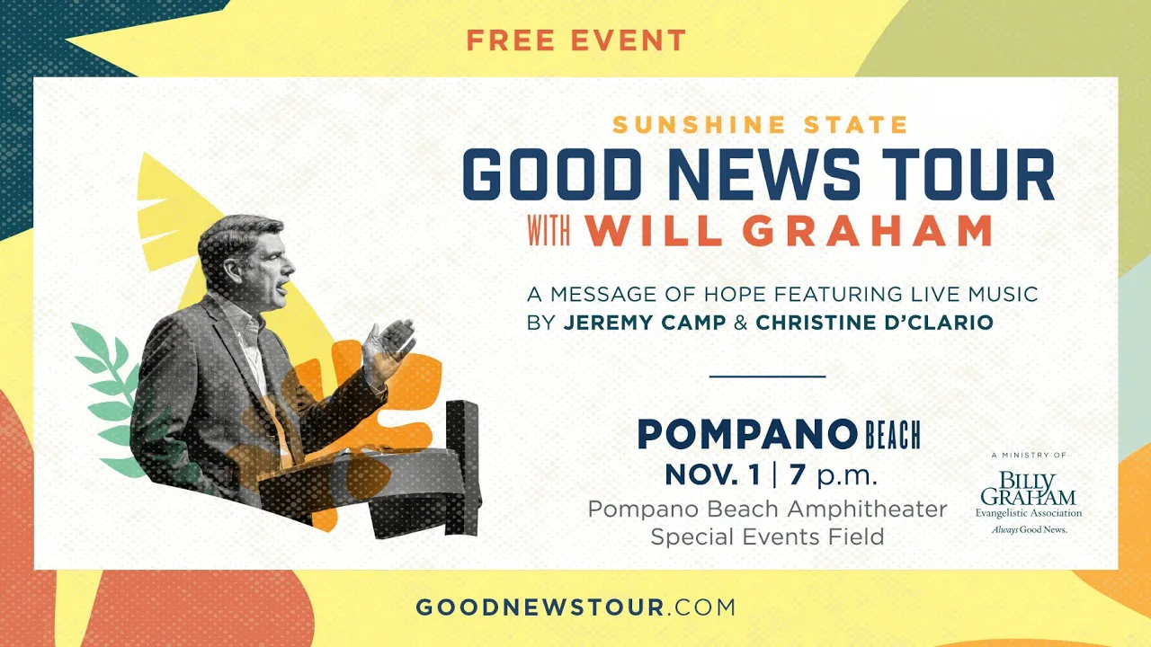 Billy Graham Evangelistic Association — Sunshine State Good News Tour with Will Graham (YouTube video ad)