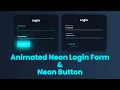 How To Create a Neon Login Form Neon Button Using HTML CSS