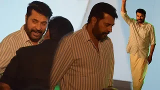 mammookkas mass entry on abrahaminte santhathikal trailer launch