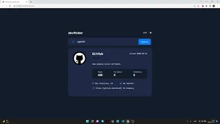 GitHub user search app HTML5 CSS3 JS API