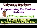 PPS49 For Loop Statement in C For Loop Syntax For Loop Flow Chart and Example