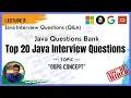 Java Interview Questions Part - 2 Top 20 Java interview question on OOPS concept