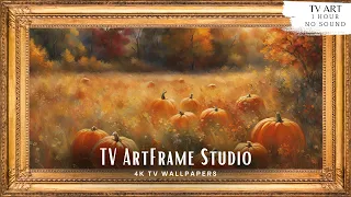 4K Frame TV Art Field of Pumpkins | TV Background | Relaxing TV Art Screensaver Wallpaper |