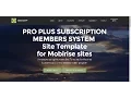 Editing Member Pages and CMS Pages in PRO PLUS Subscription Template for Mobirise
