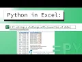 Python in Excel 27 - Dates in Pandas DataFrames