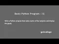 EP 13 Language Python Basic Program I go2collage