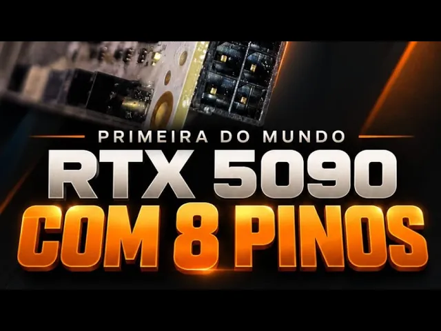 Lançamento da RTX 5090 com conectores de oito pinos!