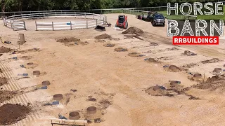 First Time Digging Holes in Over Two Years for a New Horse Barn