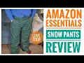Amazon Essentials Men s Insulated Ski Snow Pants Review Very Warm Over Pants BEST EVER