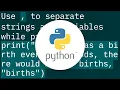 How can I print variable and string on same line in Python
