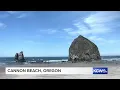 LIVE Stunning view of Cannon Beach on the Oregon coast