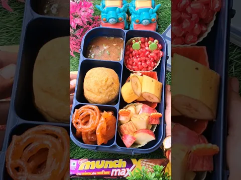 😱junkfood lunchbox #school tifinbox #lunchbox #btata vada&jalebi😋 #shorts @cookingwithfun45