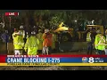 Crane collapses shutting down traffic on I-275 Northbound