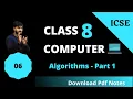 Class 8 Computer Science Chapter 3 Algorithms Part 1
