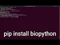 pip biopython installation