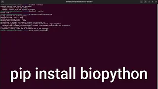 pip biopython installation