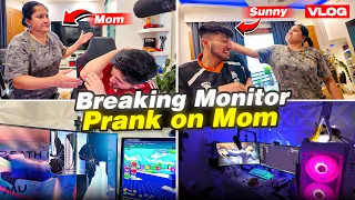 Breaking Monitor Prank On Mother 😂