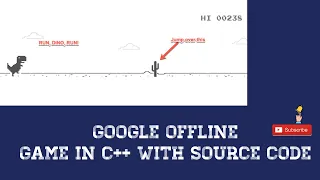 Dinosaurs game in C With source code