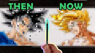 Drawing Goku Super Saiyan Ultra Instinct in 2 Styles | Then and Now