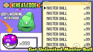 How To Get Unlimited Master Ball In Pokemon Emerald Version Cheat Code HUNNY TECHNICALS
