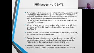IRBManager Training on November 11 2021