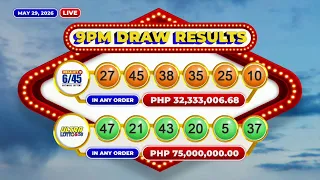 LIVE PCSO 9 00 PM Lotto Draw - May 29 2026