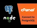 PostgreSQL on cPanel with Express server