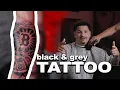 FULL FOREARM TATTOO Rose rays clouds B