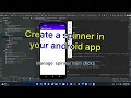 Create a spinner in your Android app - Android Studio tutorial
