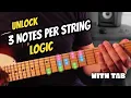 Master 3 Notes Per String Scale Shapes Across the Entire Fretboard