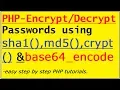 How to Encrypt Password and store in DB for login and signup process-With Decryption