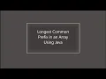 Longest Common Prefix in an Array Using Java
