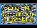 Sizing EMT Conduit Wire Fill per NEC