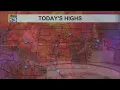 Trending warmer this week with monsoon storms