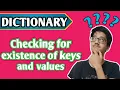 Checking for existence of a key in a Dictionary PROGRAMMING WITH GAUTAM Python