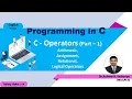Programming in C In English 14 - C Operators Part-1 By Dr Ashwin Dobariya