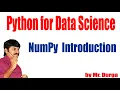 Python for Data Science NumPy Introduction By Durga Sir