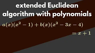 Abstract Algebra Writing a polynomial gcd as a combination -