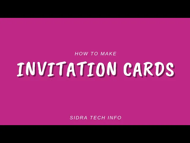 Download MP3 How to make your Invitation cards in mobile by SIDRA TECH INFO